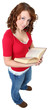 Beautiful Teen with Book