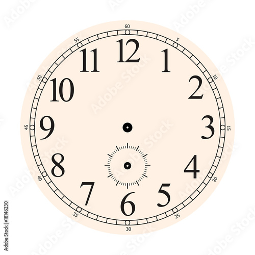 Download Template Of A Clock Without Hands