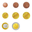 Vektor: All Euro Coins as detailed vector All Euro Coins as detailed vector