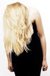 blonde hairs of young woman