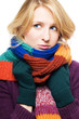 beauty young sick woman with scarf and gloves beauty young sick woman with scarf and gloves