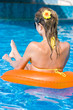 Photo: Blonde girl in swimming pool Blonde girl in swimming pool