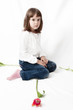 Foto: girl and flower girl and flower