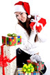 beautiful woman with holiday gift