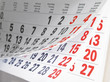 Close up a calendar page