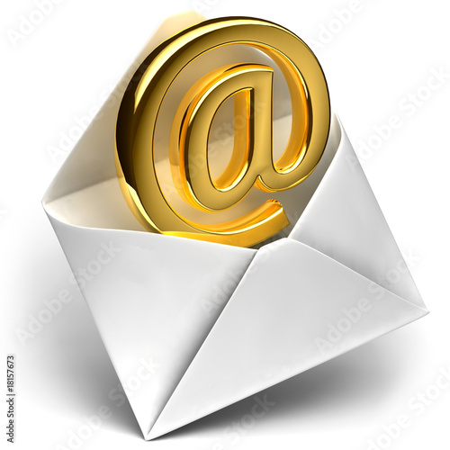 Illustration: Email sign & envelope Email sign & envelope