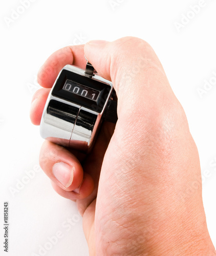 Photo: count them up clicker held in right hand count them up clicker held in right hand
