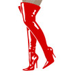 overknee-stiefel rot I