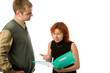 Photo: closeup portrait of young business people closeup portrait of young business people