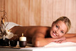 smiling young woman  relaxation in spa salon