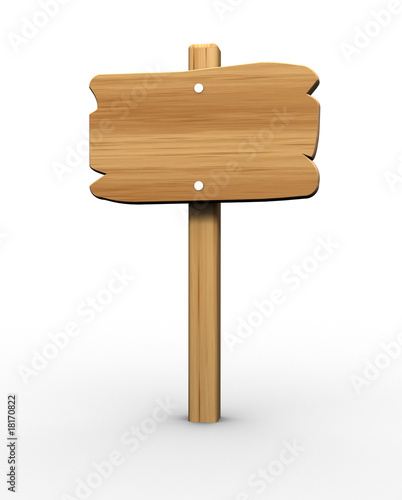 Wooden signboard