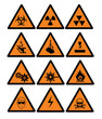 Hazard and safety vector signs