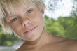 Blonde boy aged 12-13 years