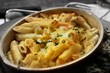 Gratin de pates aux fruits de mer Gratin de pates aux fruits de mer