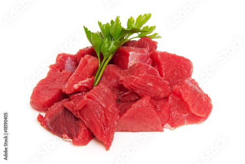viande de boeuf découpée pour bourguignon