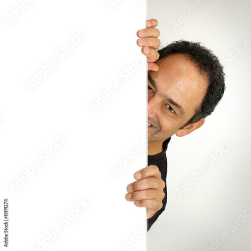 Photo: Man Behid Billboard Man Behid Billboard