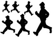 Running men silhouette Running men silhouette