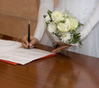 The signature of the bride