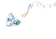 Photo: Electrical cable on White background Electrical cable on White background
