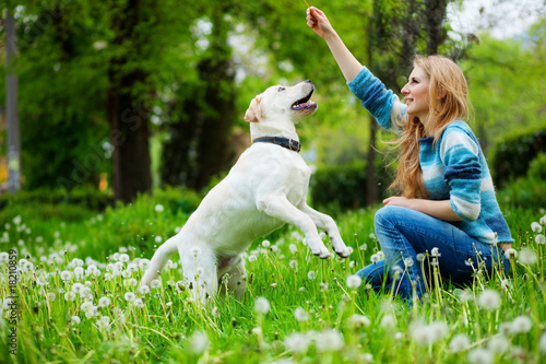 Photo: Playing with dog Playing with dog