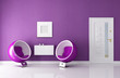 purple  home entry foyer