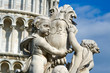 Statue that sits on the Field of Miracles in Pisa Italy . Detail