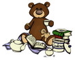 Tea Time, Bär, Kaffeetrinken, Ruhe, Gemütlichkeit, Bear