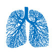 Lung Anatomy, bronchi, human medical illustration, emblem, schem Lung Anatomy, bronchi, human medical illustration, emblem, schem