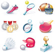 Vector cartoon style icon set. Part 34. Sport
