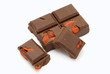 isolated dark chocolate