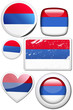 Serbia - Glossy and colorful stickers with reflection set Serbia - Glossy and colorful stickers with reflection set