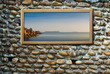 évasion en vacances, tableau nature fixé sur un mur