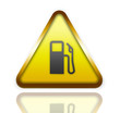 warnschild gelb tanken