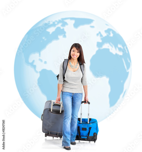 Photo: tourist woman tourist woman