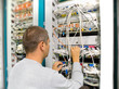 Photo: Network engineer solve the communication problem Network engineer solve the communication problem