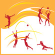 Woman volley ball vector