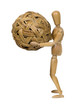 Tightly woven globe in hand