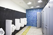 Public toilet with cubicles and urinals
