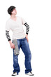 Foto: Teenager breakdancer looking up Teenager breakdancer looking up