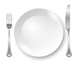 plato llano con cubiertos