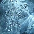 abstract blue water with bubbles