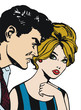 Illustration of a young couple in love Illustration of a young couple in love