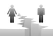 Vector: Man woman separation by divorce gender gap Man woman separation by divorce gender gap