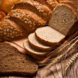 assortment of baked bread