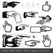 vector set: hands - different gestures and styles (12 items)