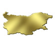 Bulgaria 3d Golden Map Bulgaria 3d Golden Map