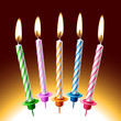 Birthday candles. Vector illustration. Birthday candles. Vector illustration.