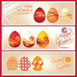 Colorful Easter eggs and logo Happy Easter Colorful Easter eggs and logo Happy Easter