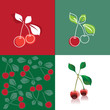 Set of fruits, Sweet cherries