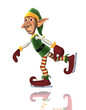 Christmas Elf Ice Skating
